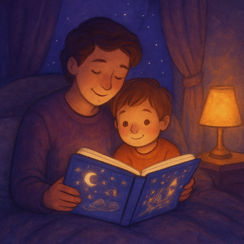 Parent and child reading together